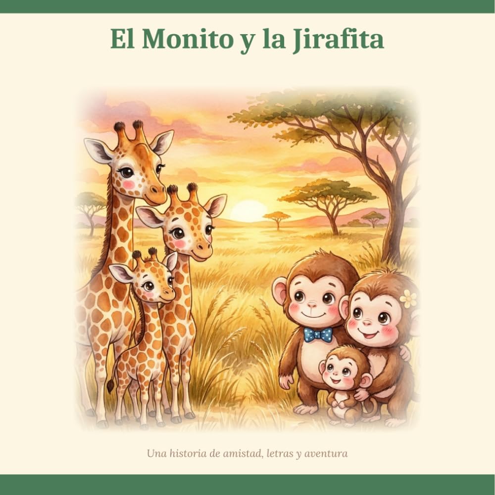 El Monito y la Jirafita: Una historia de amistad, letras y aventura