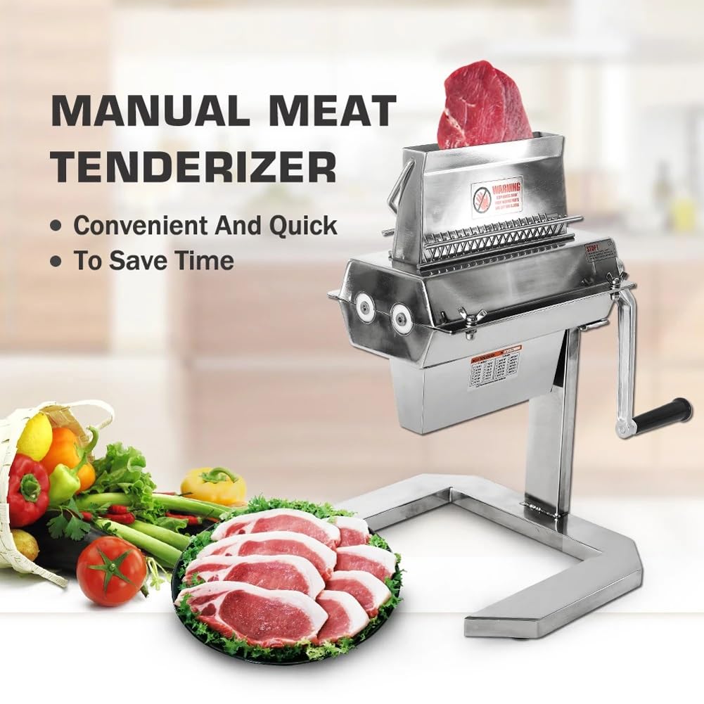Batticarne manuale in acciaio inox, per bistecche, manzo, tacchino, pollo, maiale, efficiente strumento per la preparazione della carne