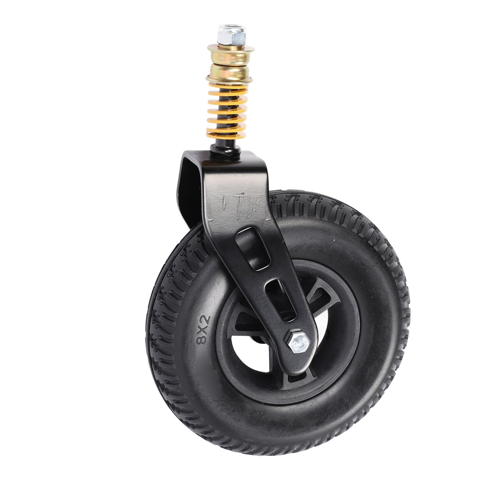 Bewinner Rueda Delantera para Silla de Ruedas de 8 Pulgadas, Repuesto Universal, Rueda Sólida con Soporte de Carga Fuerte de 120 Kg, Delantera de Acero de Aleación de PU Suave y Resistente para