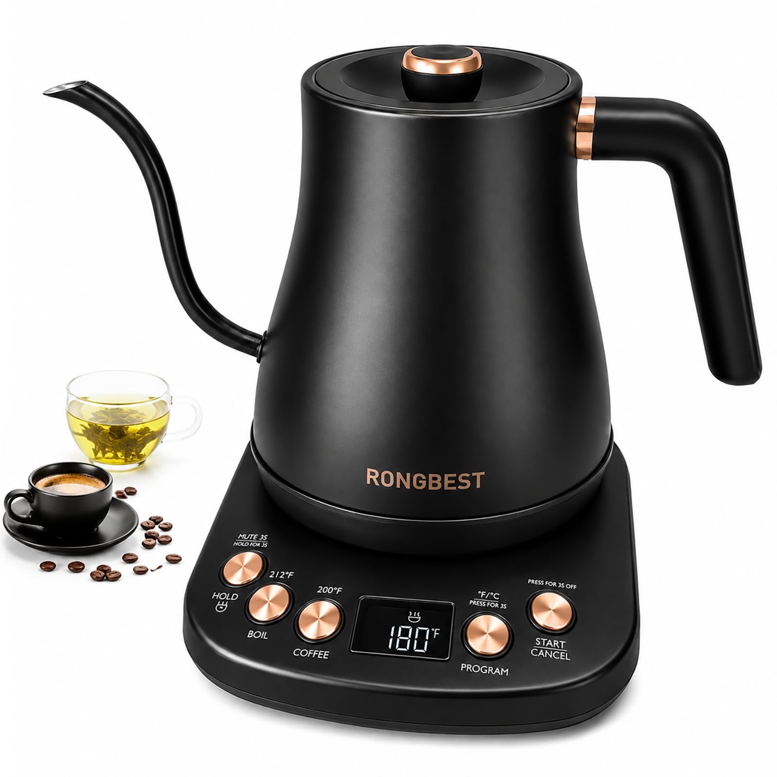 RONGBEST 1L Electric Gooseneck Kettle