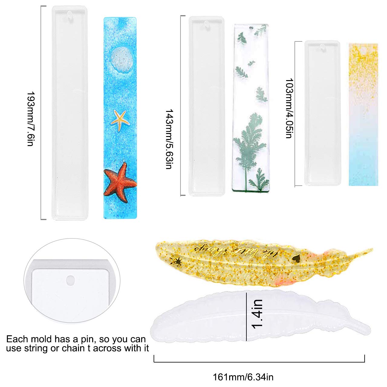 Moules En Silicone Pour Marque-Page En Résine Époxy | Moule Marque-Page