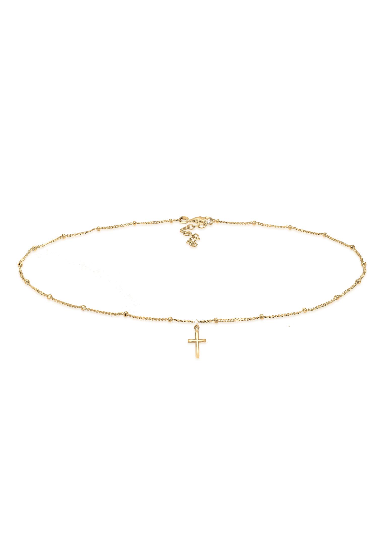 Elli Halskette Damen Choker Kugel Kreuz Glaube Basic 925 Silber