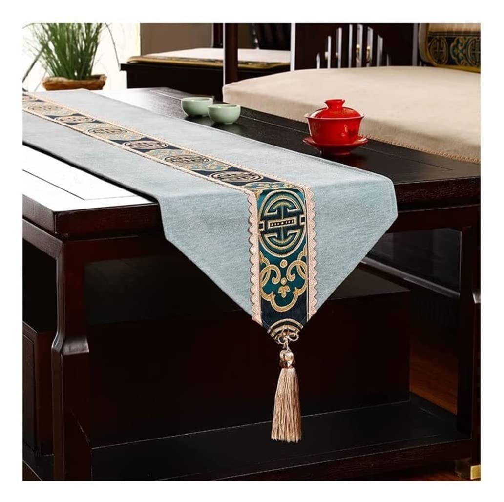 Dining Table Vintage Table Runner Coffee Dresser Runners Farmhouse Style Cloth Kitchen Decoration(D,33*160cm)