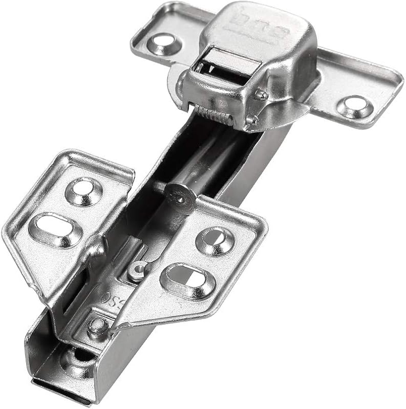 AOLISHENG 90 Fokos Szekrényzsanér Szett - Csillapított Záródású Konyhabútor Sarokpánt, 35mm Rejtett Kivitel, Ezüst, Csavarokkal (1 Pár)