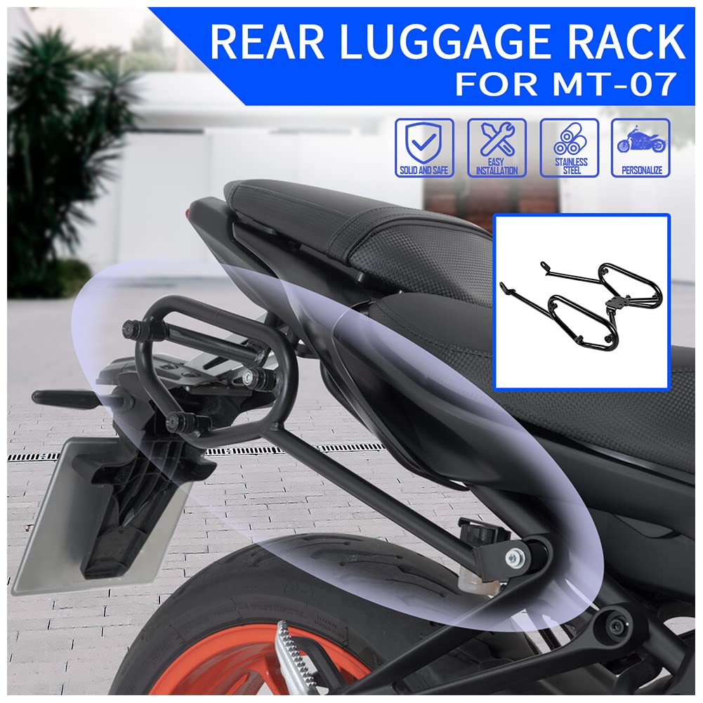 Support de Sacoches de Selle, 2x Supports de ontage de Sacoches de oto Noir pour