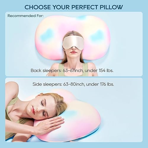 Miniatura 5 de AIRSKY Almohadas suaves de espuma viscoelástica, almohada para dormir de lado, almohada refrescante para dormir, certificada CertiPUR-US, inodora,