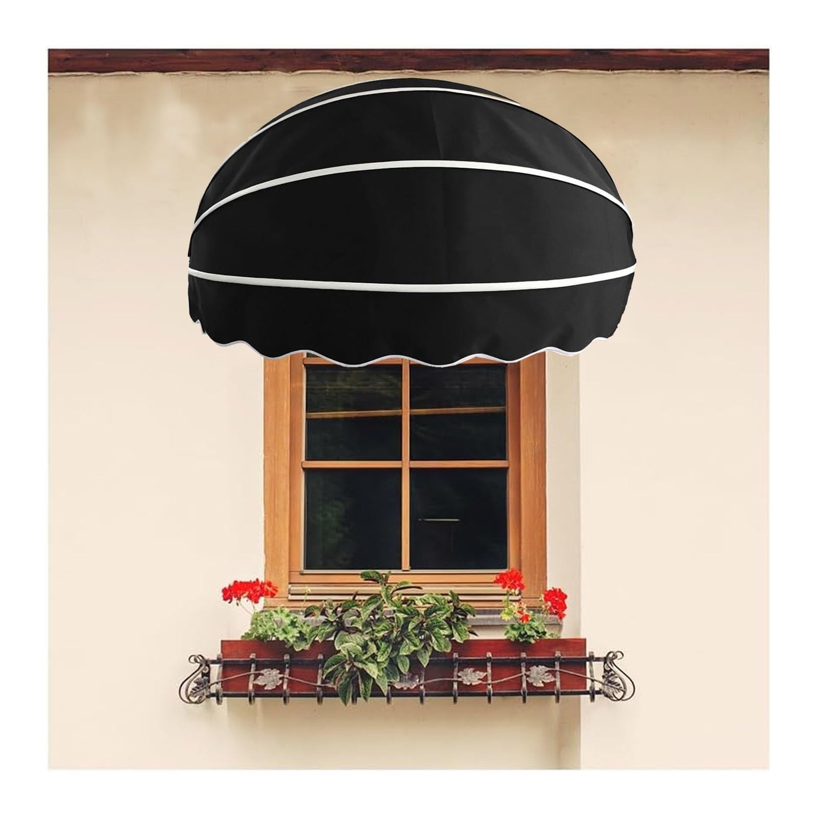 Auvent dôme rétractable pour porte et fenêtre imperméable et coupe-vent