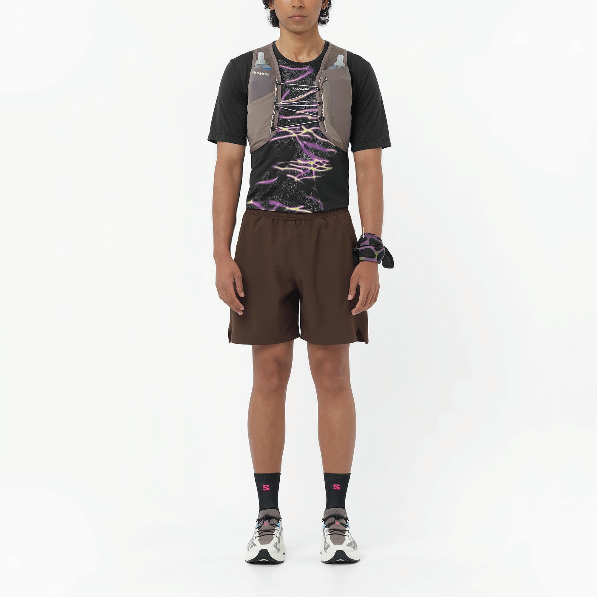 Salomon Bandana Gravel Graphic, Prestazioni Leggere e Traspiranti ad Asciugatura Rapida, Comoda Protezione Solare