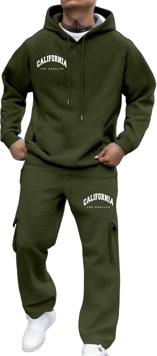 Tielag 2-delig joggingpak trainingspak heren dames sportpak Y2K joggingpak tracksuit unisex joggingpak set met hoodie en broek sportkleding looppak, grijs, S
