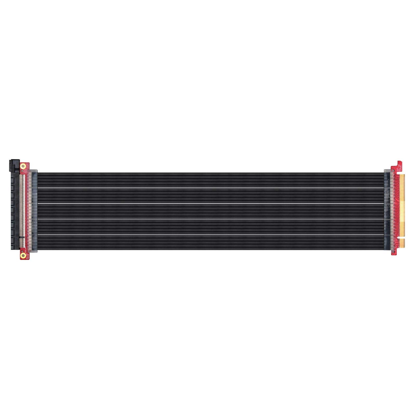 SilverStone SST-RC04B-400 Premium PCI-E x16 Gen 3.0 elastyczny kabel taśmowy riser, ekranowanie EMI, 40 cm