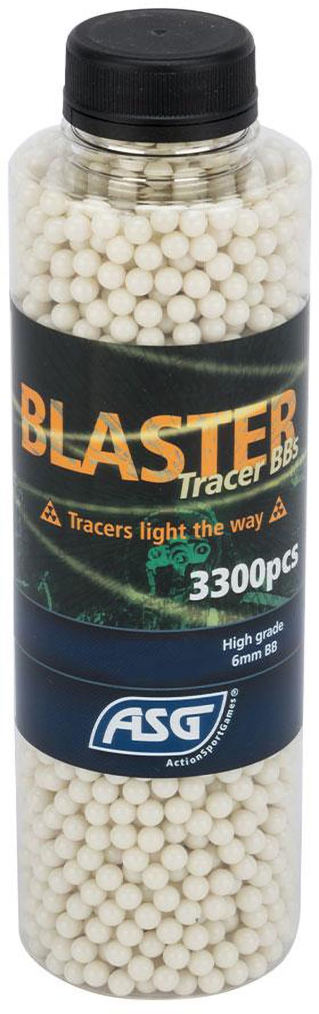 Evike Airsoft - ASG Blaster 6mm Airsoft Glow in The Dark BBS (Color: Green / 0.28g / 3300 Rounds)