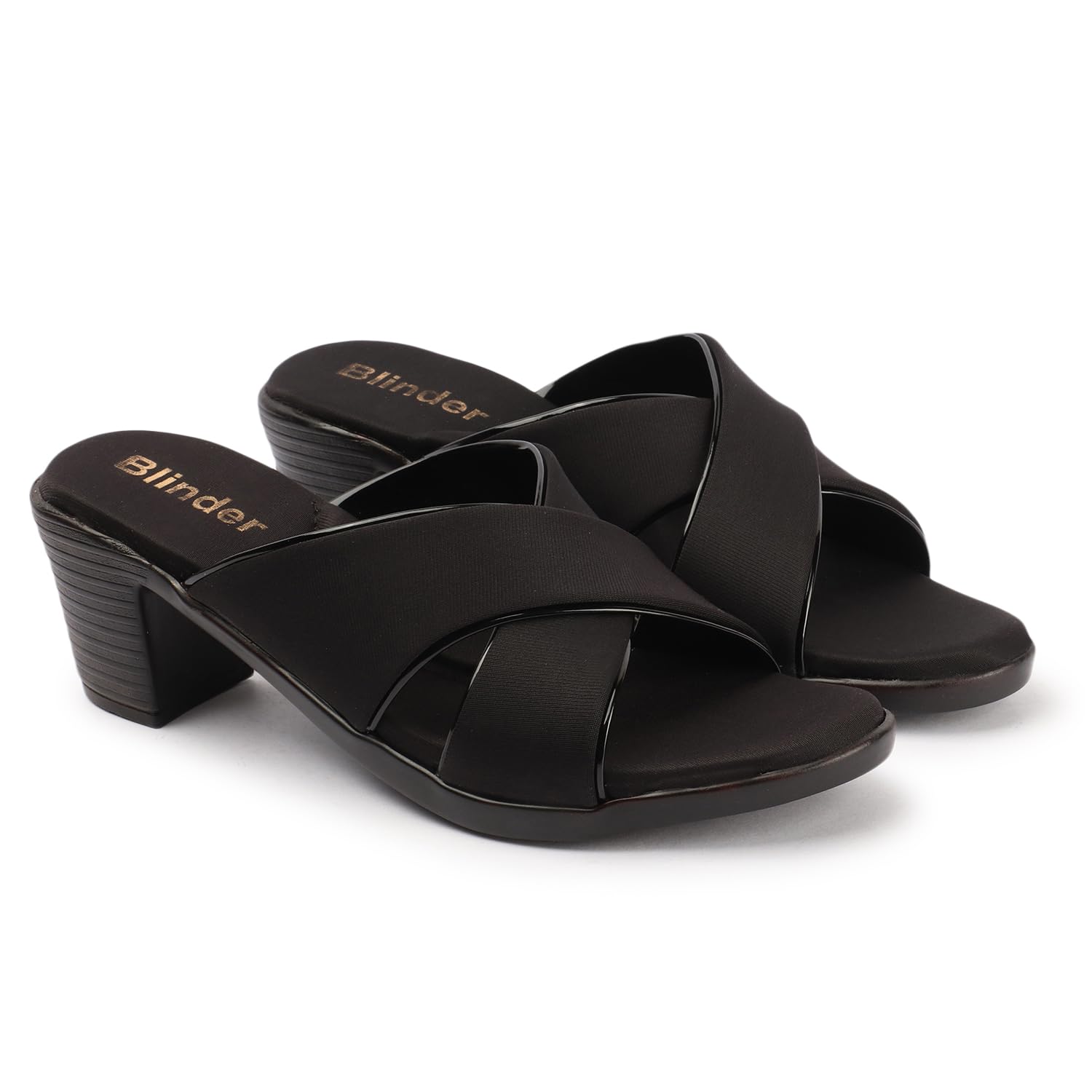 Blinder Black Block Heels fashion Sandals latest collection & stylish comfortable for womens and girls (B0D1KQ1GBM) Amazon Price History, Amazon Price Tracker