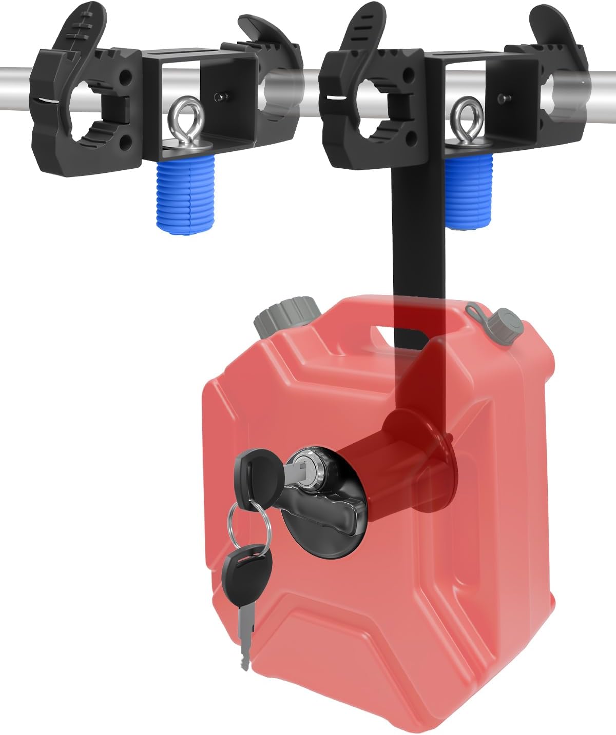 UTV Cargo Bed Tool Holders Compatible with Polaris Ranger and General, 2 Tool Position and Transfer Tank Mounting Kit, Tool Carrier Mount Fits All UTV Round Bed Anchor Holes, No Drilling