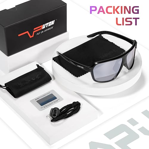 Miniatura 6 de KAPVOE Gafas de sol deportivas polarizadas para hombres y mujeres, gafas de protección UV 400 para ciclismo, béisbol, bicicleta de montaña