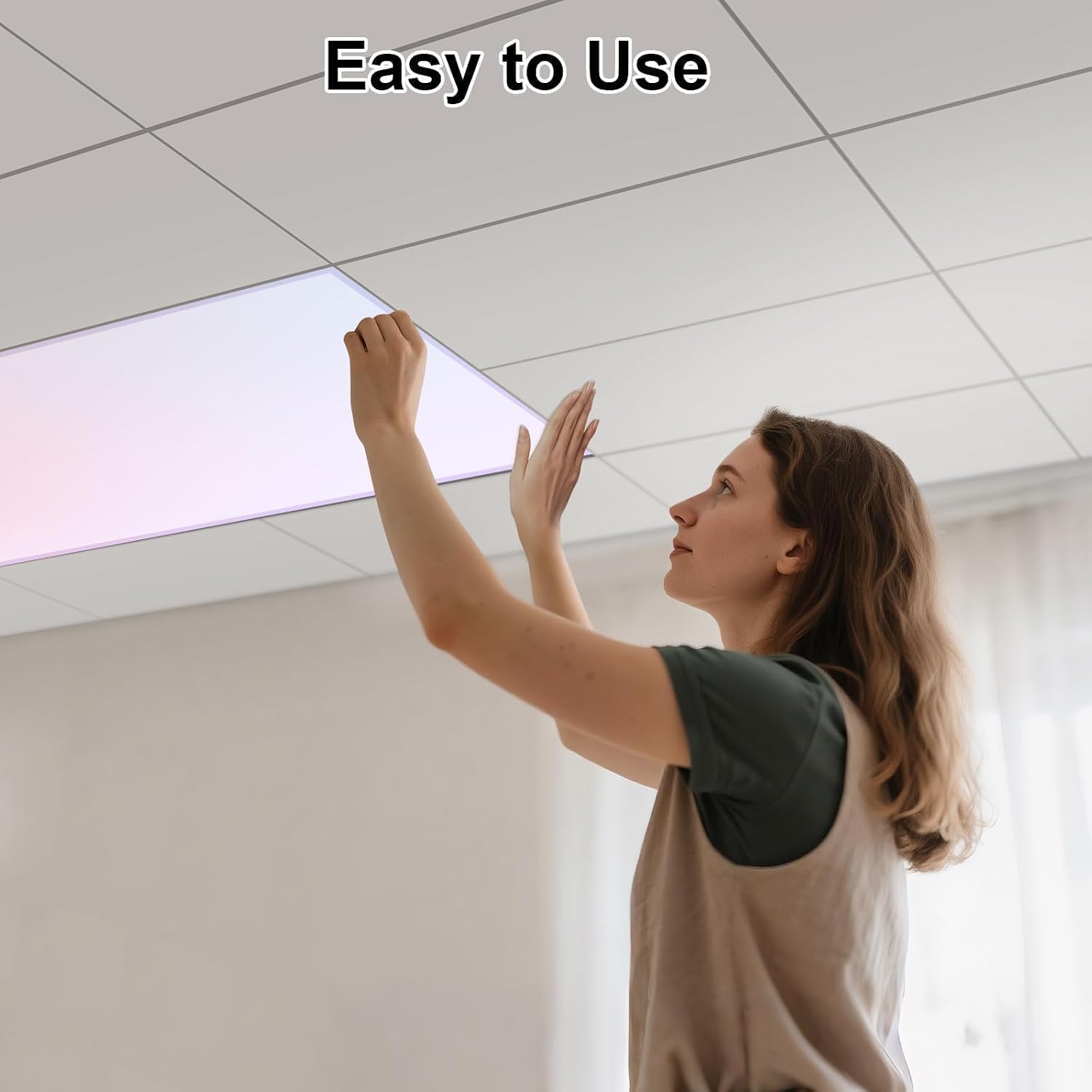 EEEKit 6 PCS Magnetic Light Covers for Ceiling Lights Classroom | 4 x 2 FT Pastel Fluorescent Light Covers Diffuser for Office School Drop Ceiling - Reduce Glare & Eye Strain