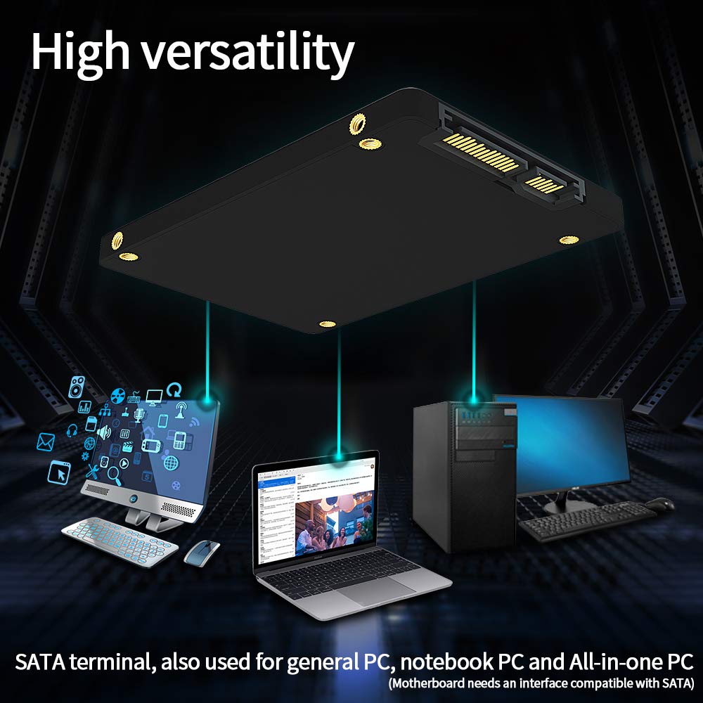 SSD 2.5" SATA3 256GB GamerKing wewnętrzny dysk SSD do laptopów stacjonarnych SATA III 6Gb/s 1TB 512gb 128gb 64Ggb wysokowydajny dysk twardy (256GB, 2.5" SATA3)