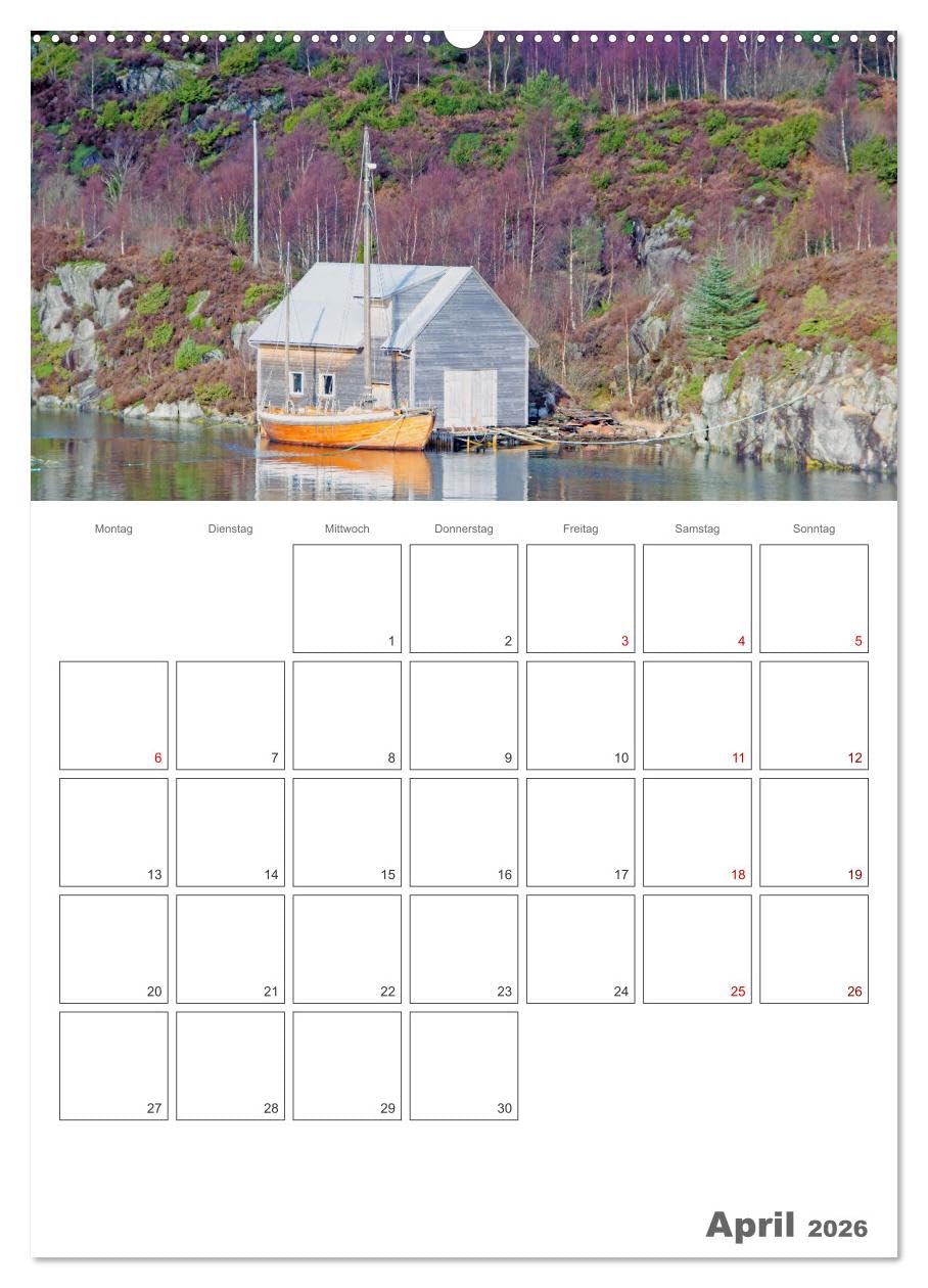 Die Küste Norwegens - Terminplaner (Wandkalender 2026 DIN A2 hoch), CALVENDO Monatskalender: Lofoten und Fjorde - faszinierende und vielfältige Landschaft am Polarkreis. (CALVENDO Orte)