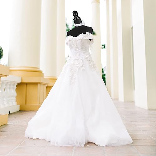 Miniatura 4 de Kdpranky Maniquí femenino con soporte de altura ajustable, forma de vestido para exhibición o decoración