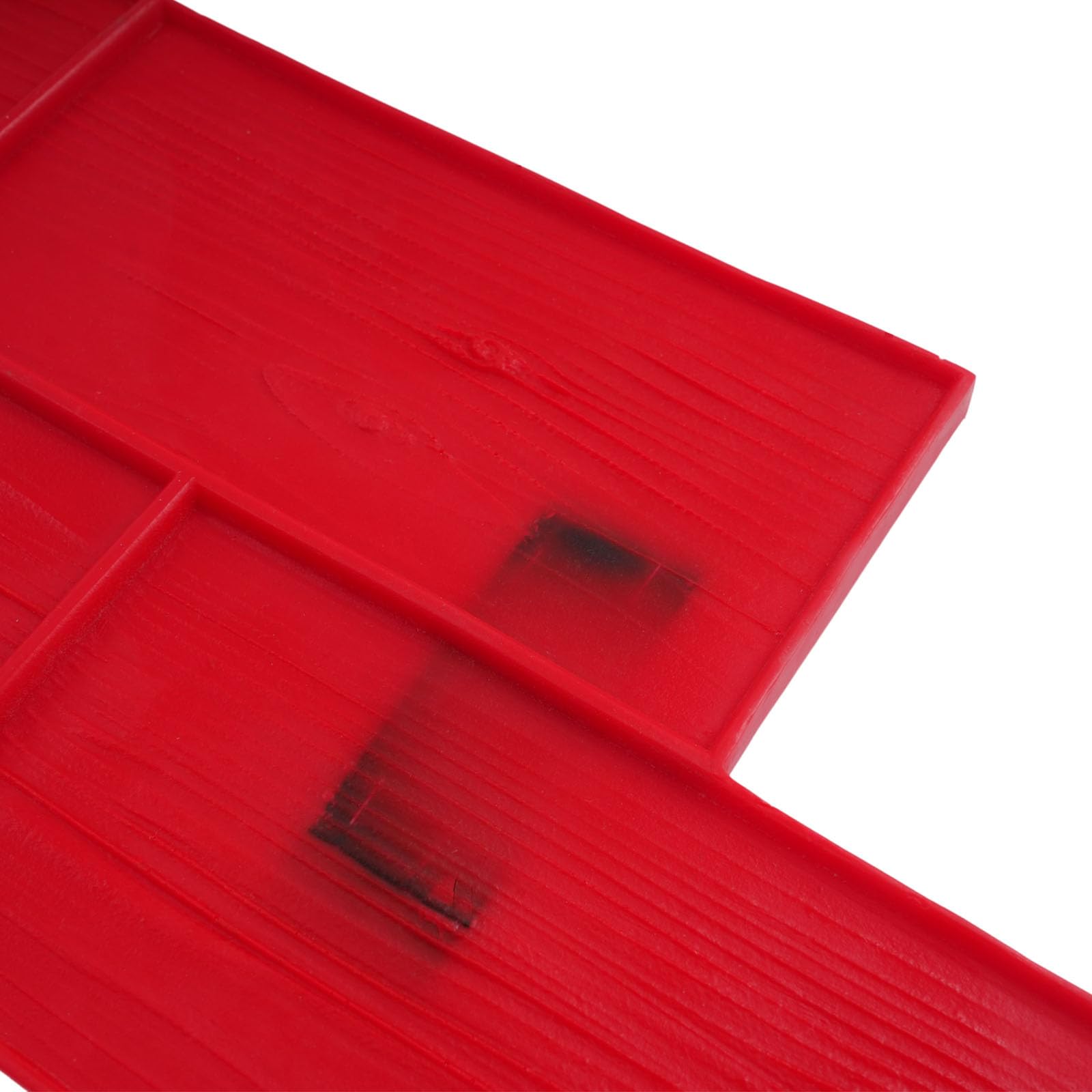 Betonstrukturmatte aus PU Nahtlose Stempelmatte Betonstempel Betonformen für Gehwege/Hofeinfahrt/Garten - Rot (60x30cm, 60x24cm) (057)