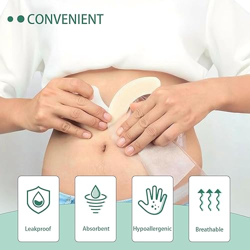 Miniatura 2 de 30 tiras elásticas de barrera para la ostomía, suministros para la piel de ostomía, adhesivo a prueba de fugas de grado médico, cinta hidrocoloide