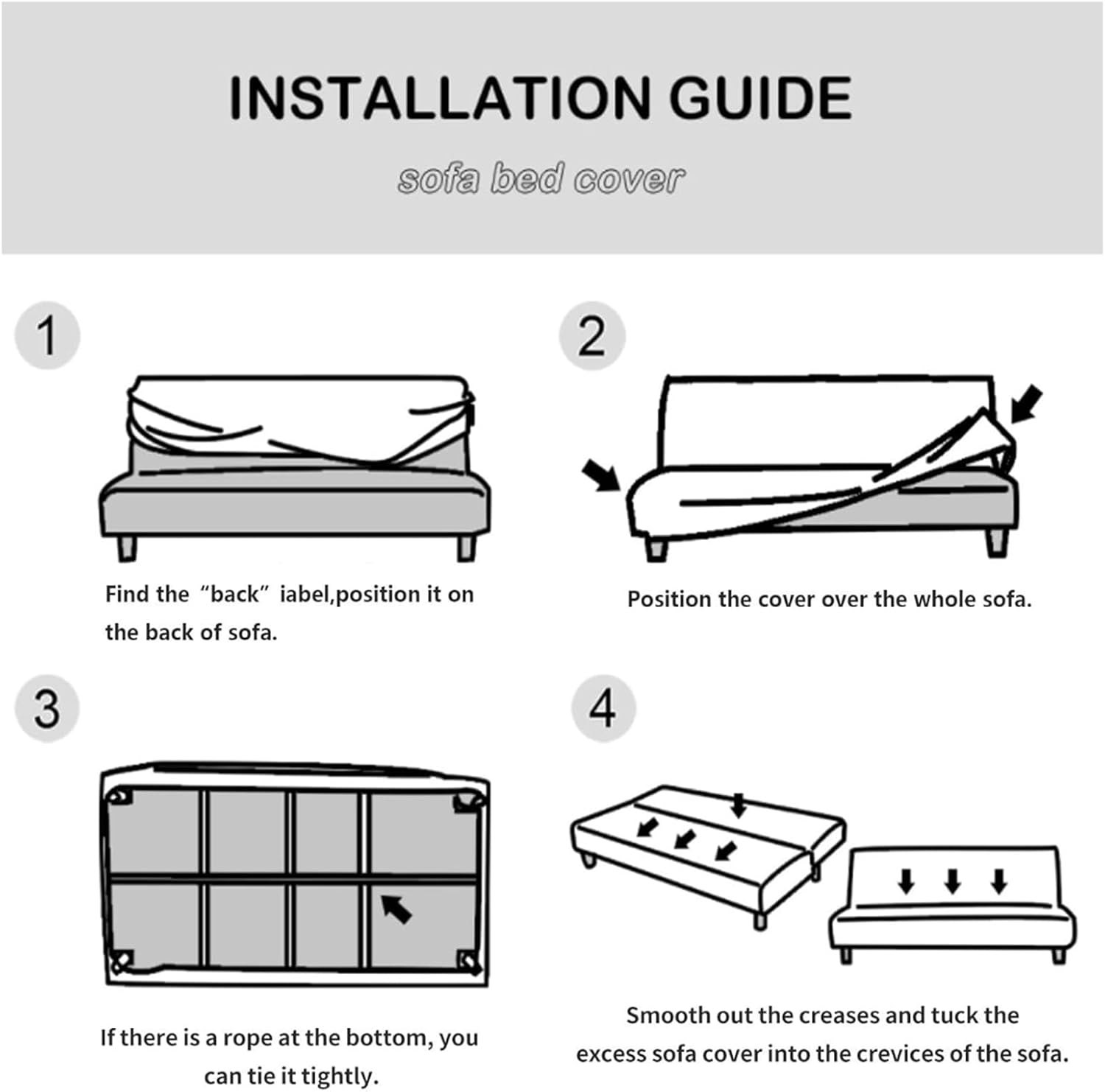 Stretch Futon Cover Futon Mattress Couch Cover for Futon Armless Futon Slipcover Sofa Bed Furniture Protector Covers