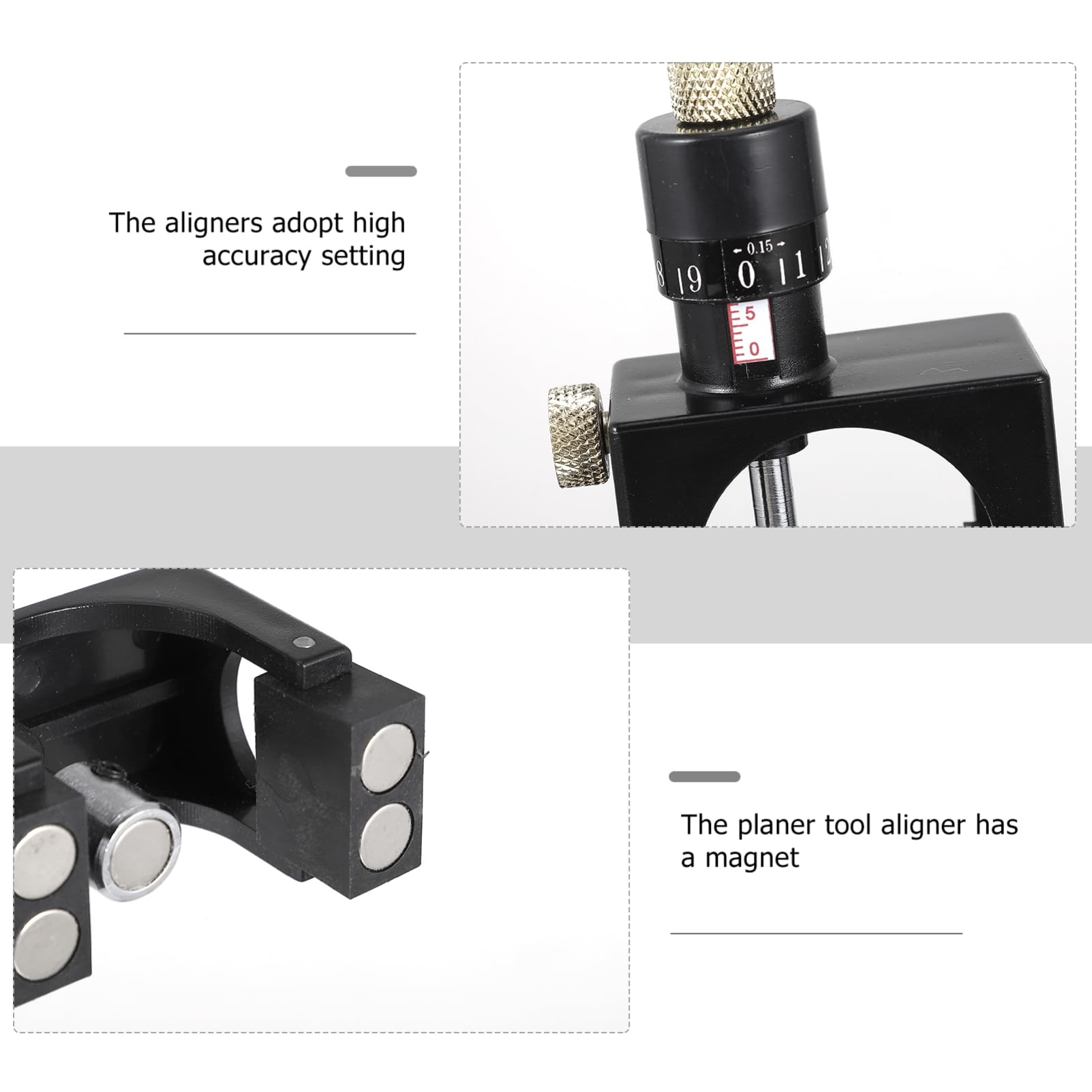 DOITOOL 2piezas Herramientas De Alineación De Cuchillas De Cepillo Ajustadores De Precisión Para Cepilladoras Jigs Planos De Configuración Estable y Duradera