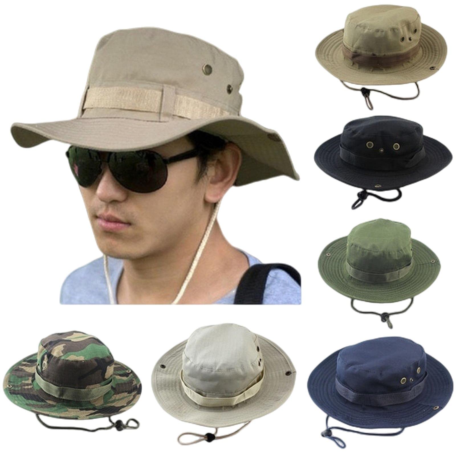 MOGSA Cappello a secchiello unisex pescatore casual secchio campeggio escursionismo viaggio pesca alpinismo parasole cappello