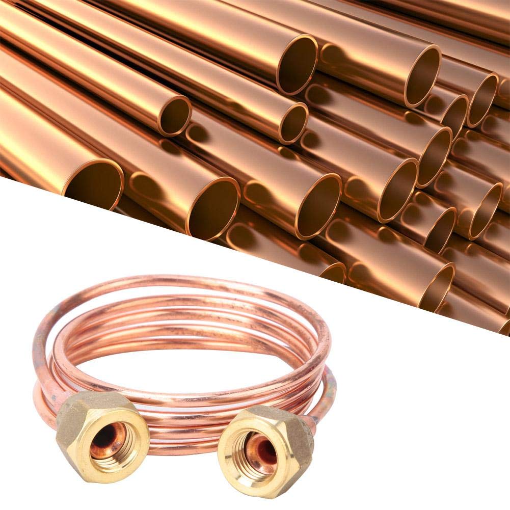 YWBL-WH Tube Capillaire en Cuivre 2.8Mm G1/4 "Pièces De Réfrigération De Tube Capillaire en Cuivre Flexible Souple pour L'Entretien R22/R410/R32(1500Mm),Autres Accessoires De Vanne