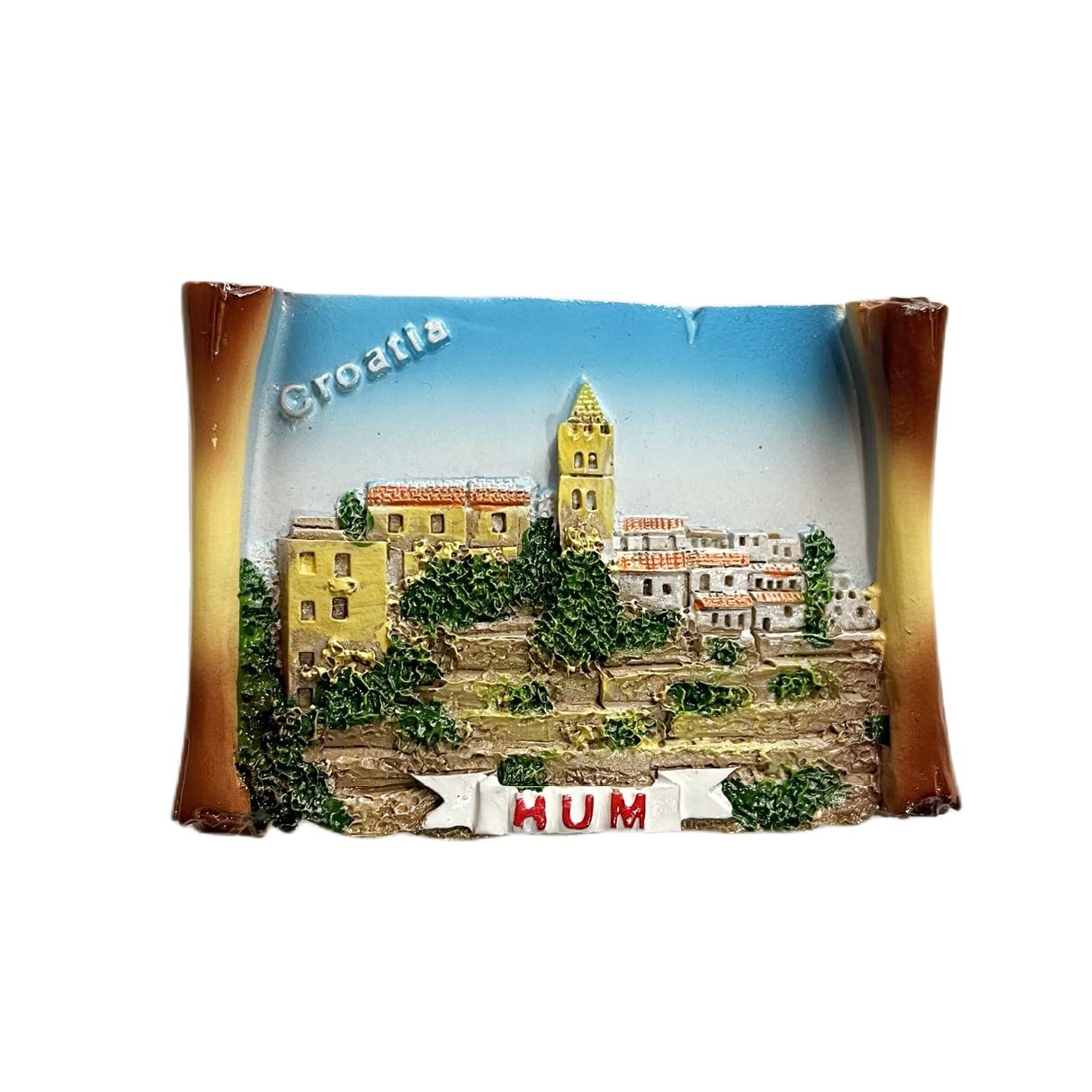 Magnete Frigorifero 3D Croazia: Souvenir Di Viaggio, Fatto A Mano In Resina, Mini 7,5x5 Cm - 2