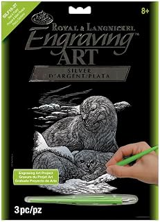 Royal and Langnickel Silver Engraving Art, Seal and Puppy