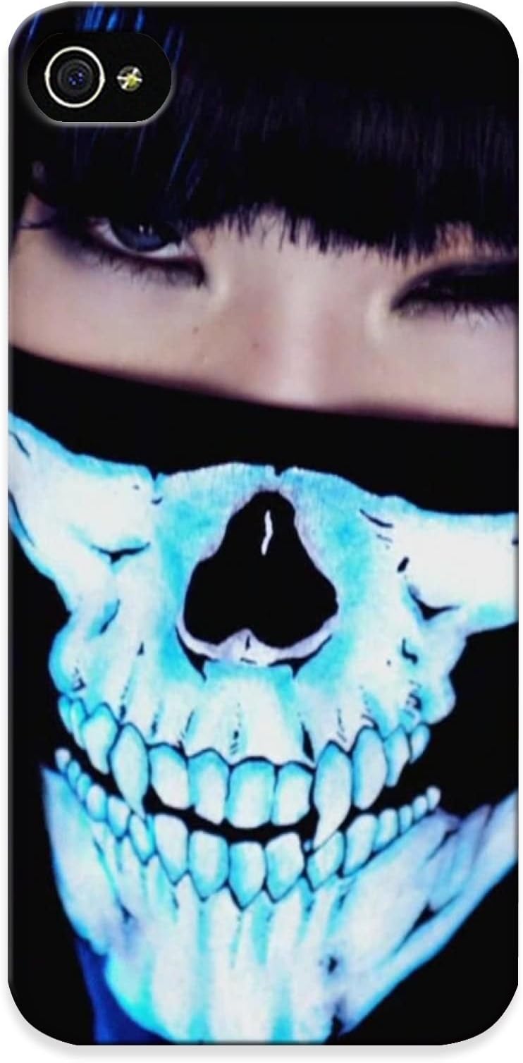 Anettewixom Hot Tpye 2ne1 Minzy Kpop Mask Skull Spikes Chrome Hood Hat Fangs People Asian Oriental Contrast Women Female Girls Black Brunee Eyes Case Cover For Iphone 5/5s For Christmas Day's Gifts