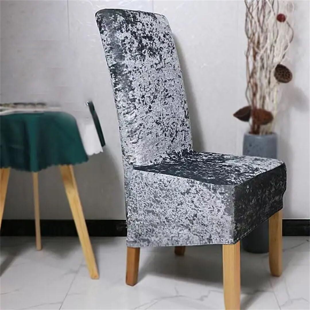 PBTMCD Stretch Spandex Dining Chair Covers Set, Universal Slipcovers For Kitchen Hotel Banquet, Washable Seat Protector(R6,6pcs)