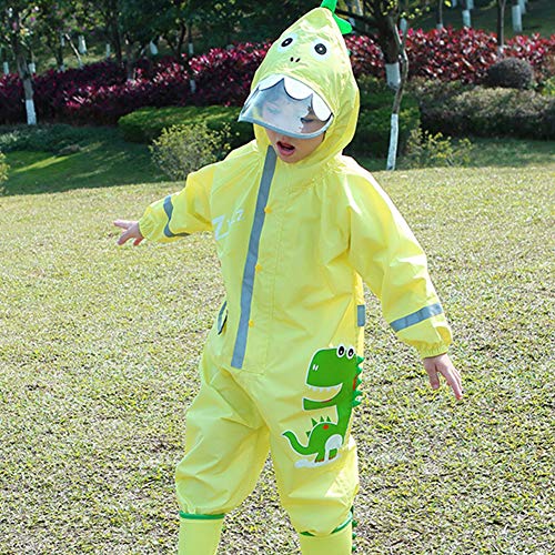 Ssawcasa Kids Rain Suit,Dinosaur Toddler Raincoat Wear Coverall Jacket Baby Outfit (M, Green Dinosaur) #TOP6
