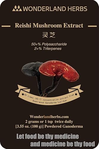Red Reishi Ganoderma Lucidum Extract Powder 100 Grams 50 Poliose 2 Triterpene Suplemento Natural - Soporta sistemas digestivos respiratorios e