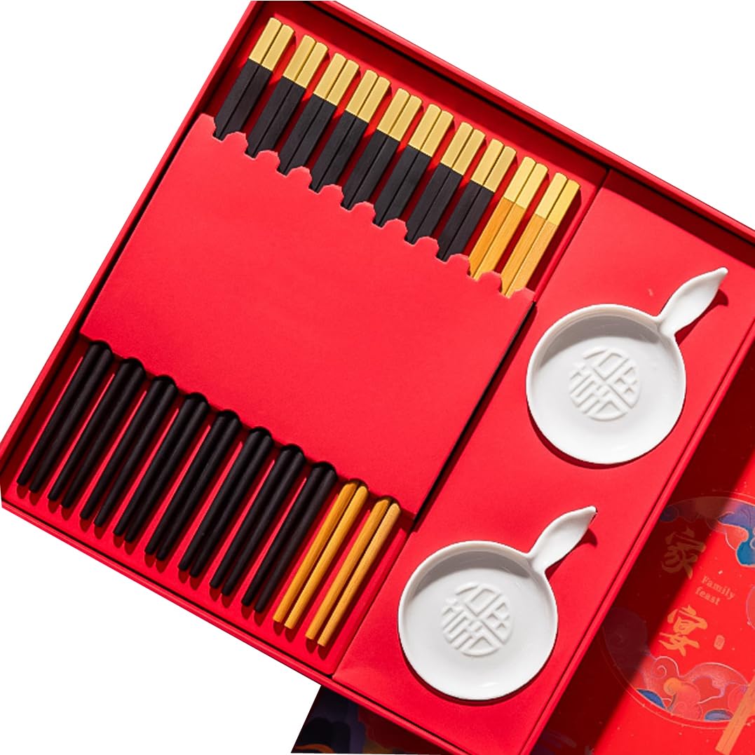 Baguettes, coffret cadeau de baguettes réutilisables en bois de qualité supérieure, baguettes personnalisées gravées avec des noms personnalisés, Ca T ( Color : R )