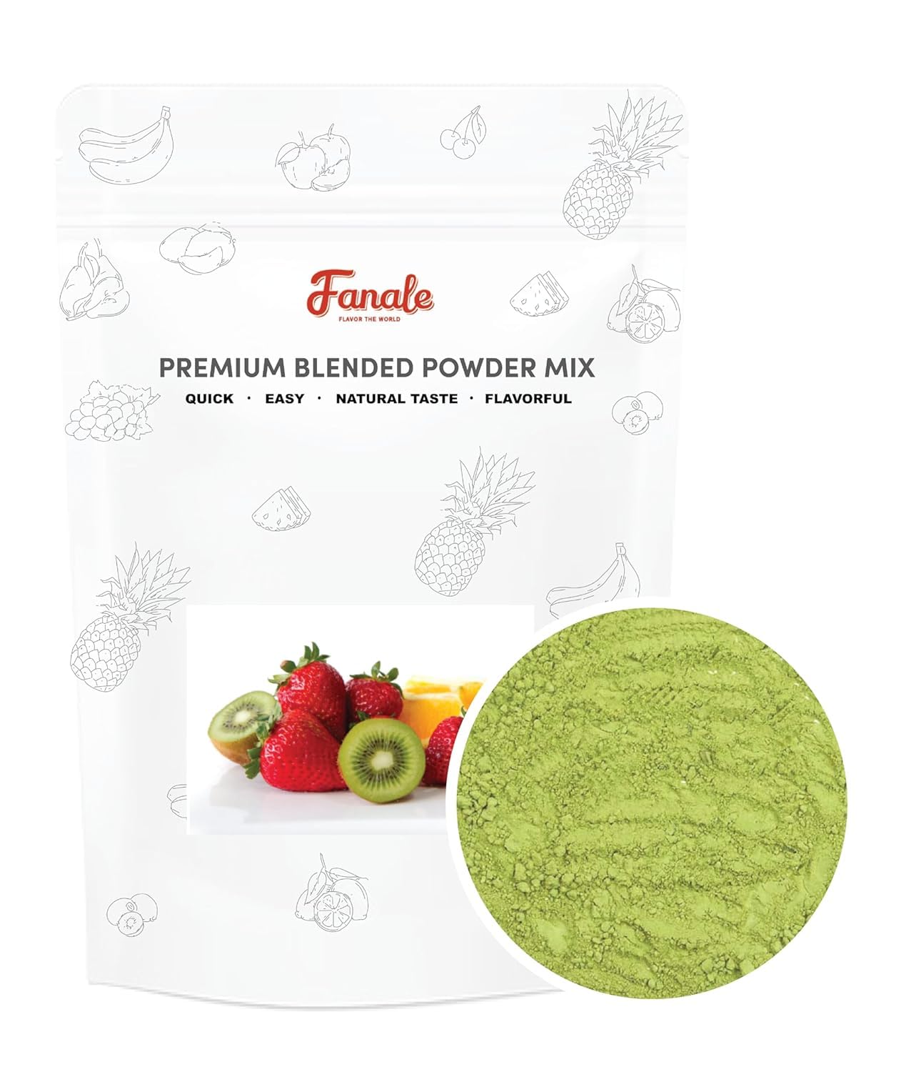 FanalePremium Matcha Green Strong Milk Bubble Tea Flavoring Powder | Perfect for Baking, Smoothies, Desserts and Drinks | Instant Flavoring Powder for Boba Milk Tea.