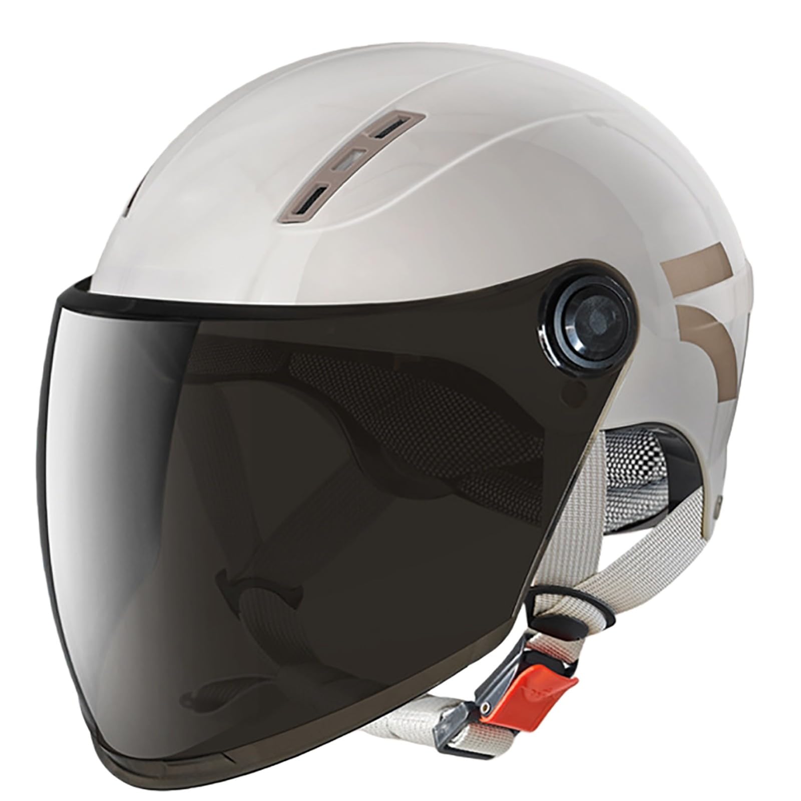 Kask półtwarzowy, skuter rowerowy kask cruiser dla dorosłych, mężczyzn i kobiet, regulowany kask motocyklowy do ATV i roweru elektrycznego, homologacja ECE