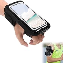 2 in 1 Jogging Running Sweatproof and Breathable Wristband for Mobile Phone up to 7 Inches for Gym and Outdoor Activities