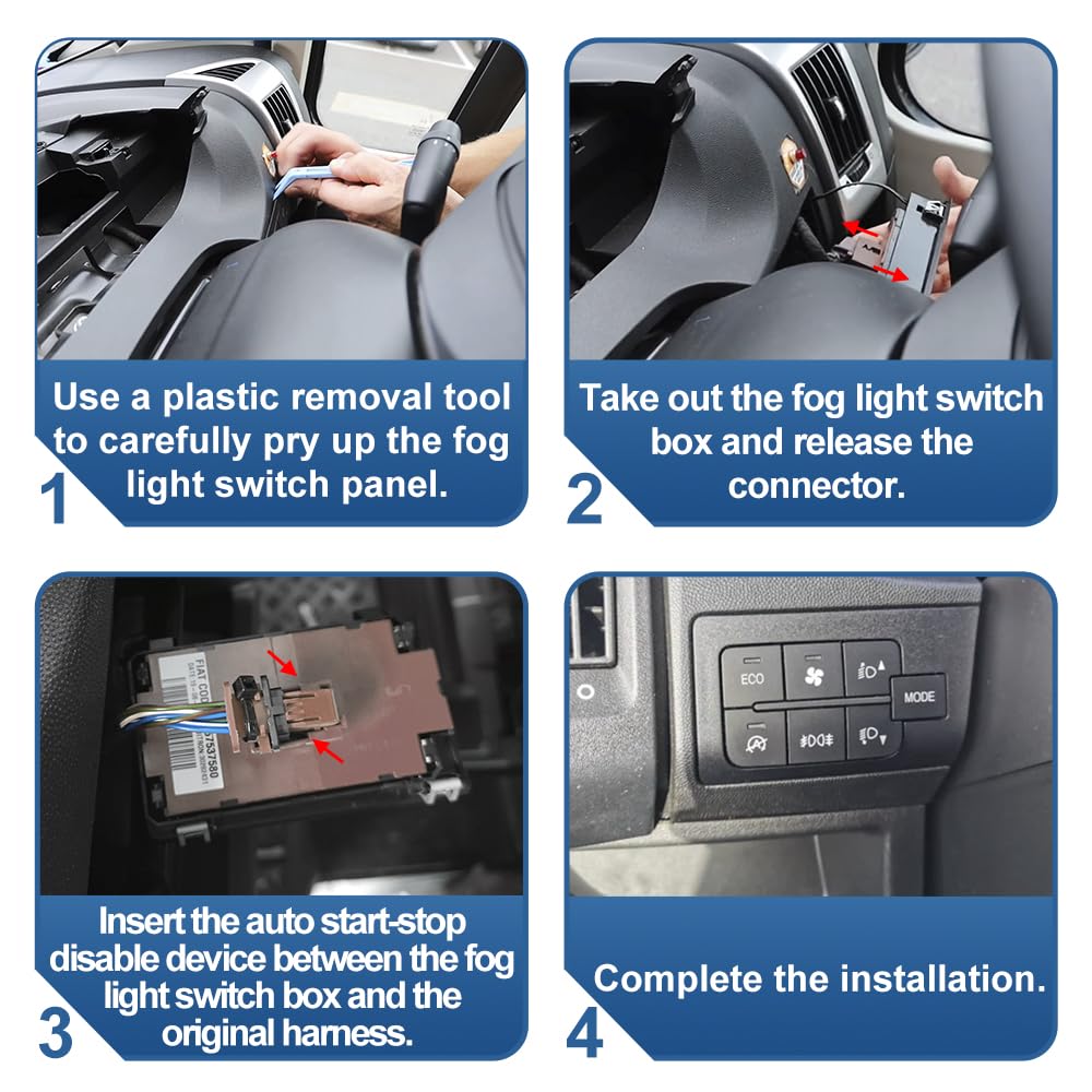 Start Stop Eliminator i dezaktywator dla 2006-2024 F.iat Ducato 250 III C.itroen Jumper II Peug.eot Boxer II - moduł kablowy wyłączania start-stop przełącznik moduł obejściowy i prosty