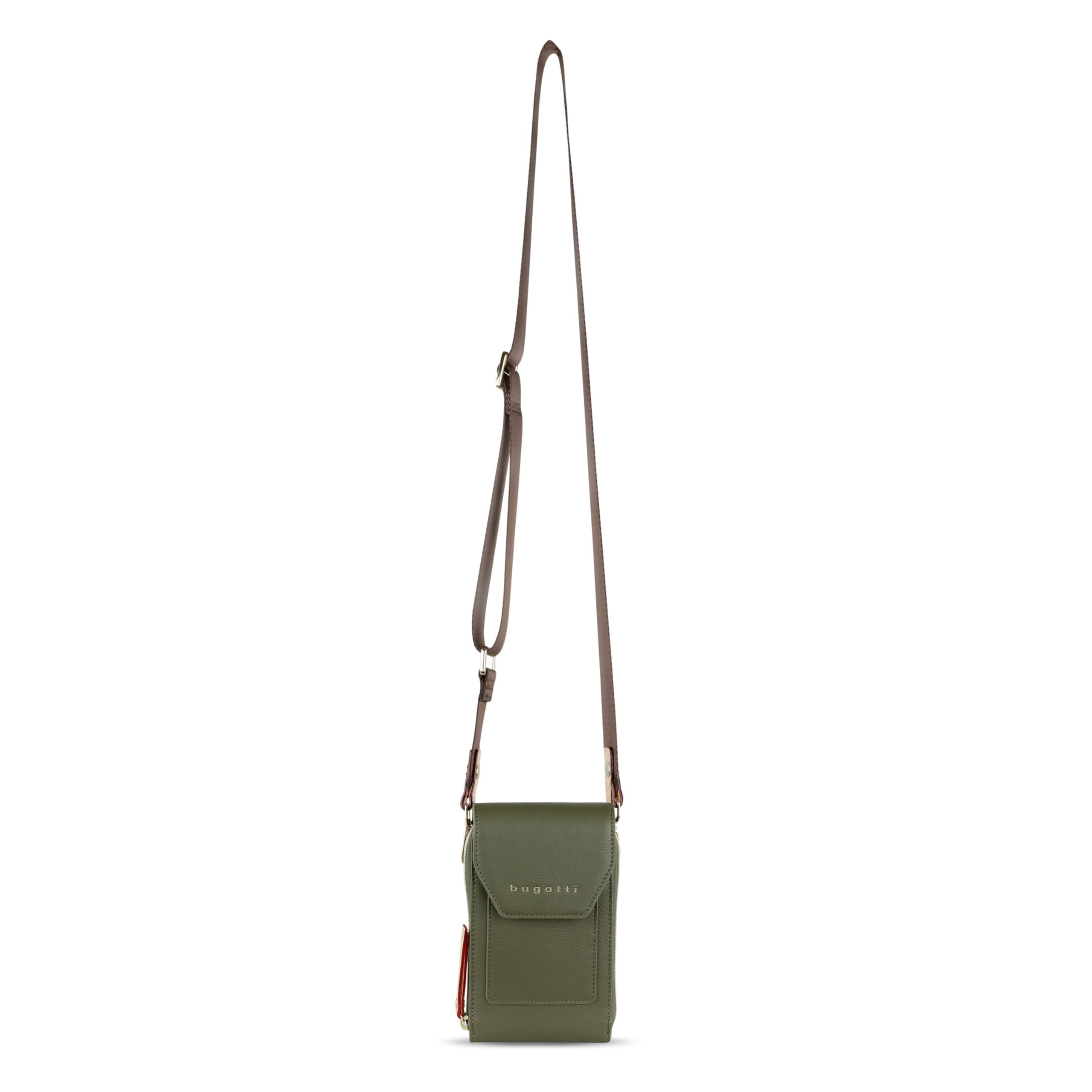 bugatti Ella cartera bandolera para mujer con compartimento para smartphone, monedero de piel sintética