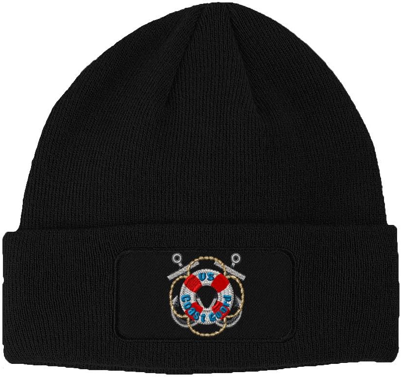 Patch Beanie U.S. Coast Guard Embroidery Skull Cap Hats for Men & Women