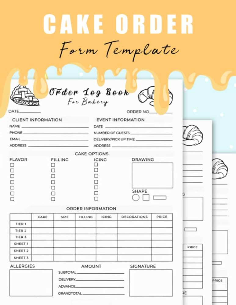 Cake Order Forms Logbook: Customer Order Tracker for Cakes, Cookies, Brownies | Professionnal Cake Order Book For Bakers and Pastry Chefs | Cake order form... (bakery small business): Inidam, Liamsi: 9798818045788: Amazon.com: Books cake-order-forms-logbook-customer-order-tracker-for-cakes-cookies-brownies-professionnal-cake-order-book-for-bakers-and-pastry-chefs-cake-order-form-bakery-small-business-inidam-liamsi-9798818045788-amazon-com-books