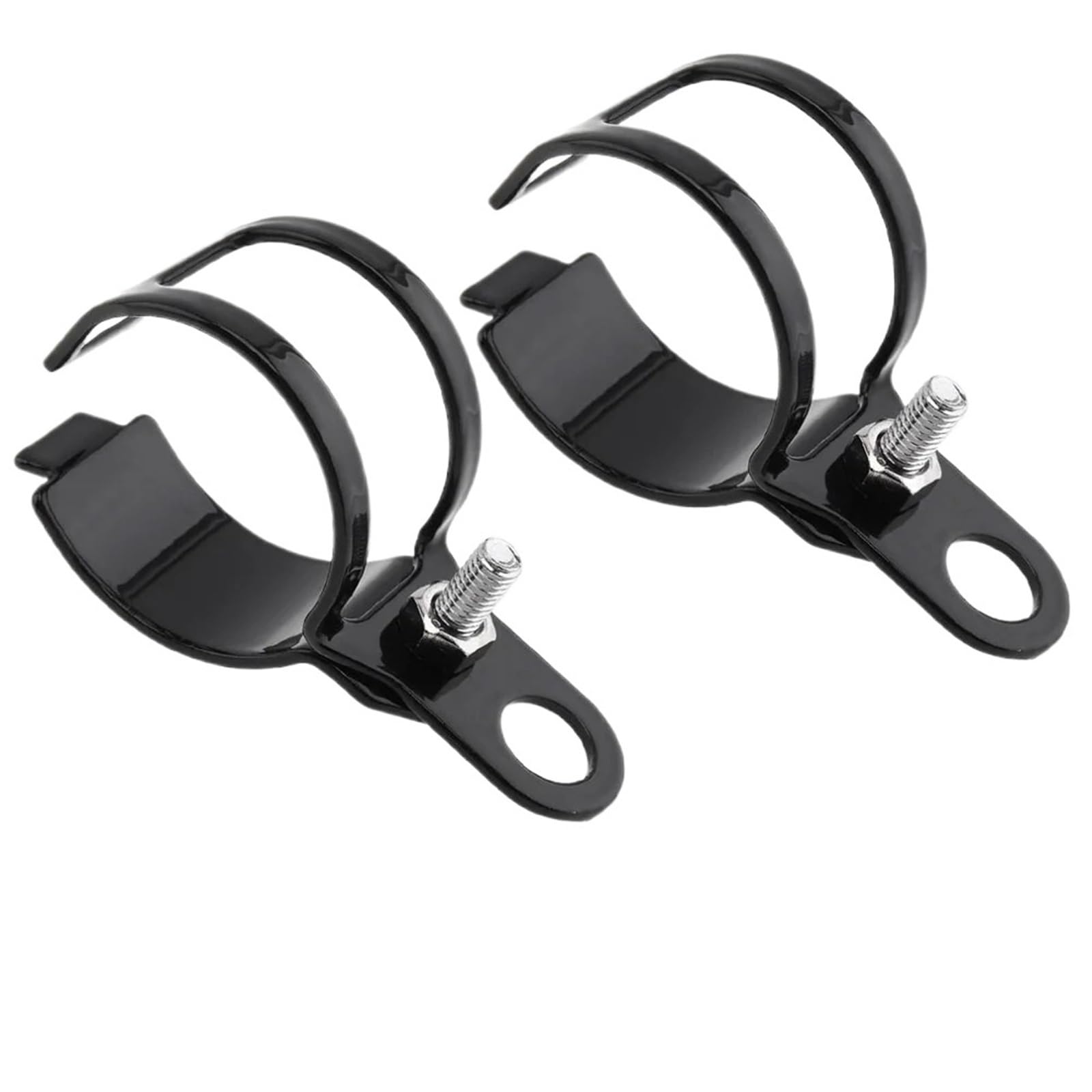 Poausjwy Black Rack Roll Cage Motorcycle Turn Signal Light Mount Bracket Suitable For 30Mm 43Mm Fork Tubes Complete Kit With 2 Brackets(Black)