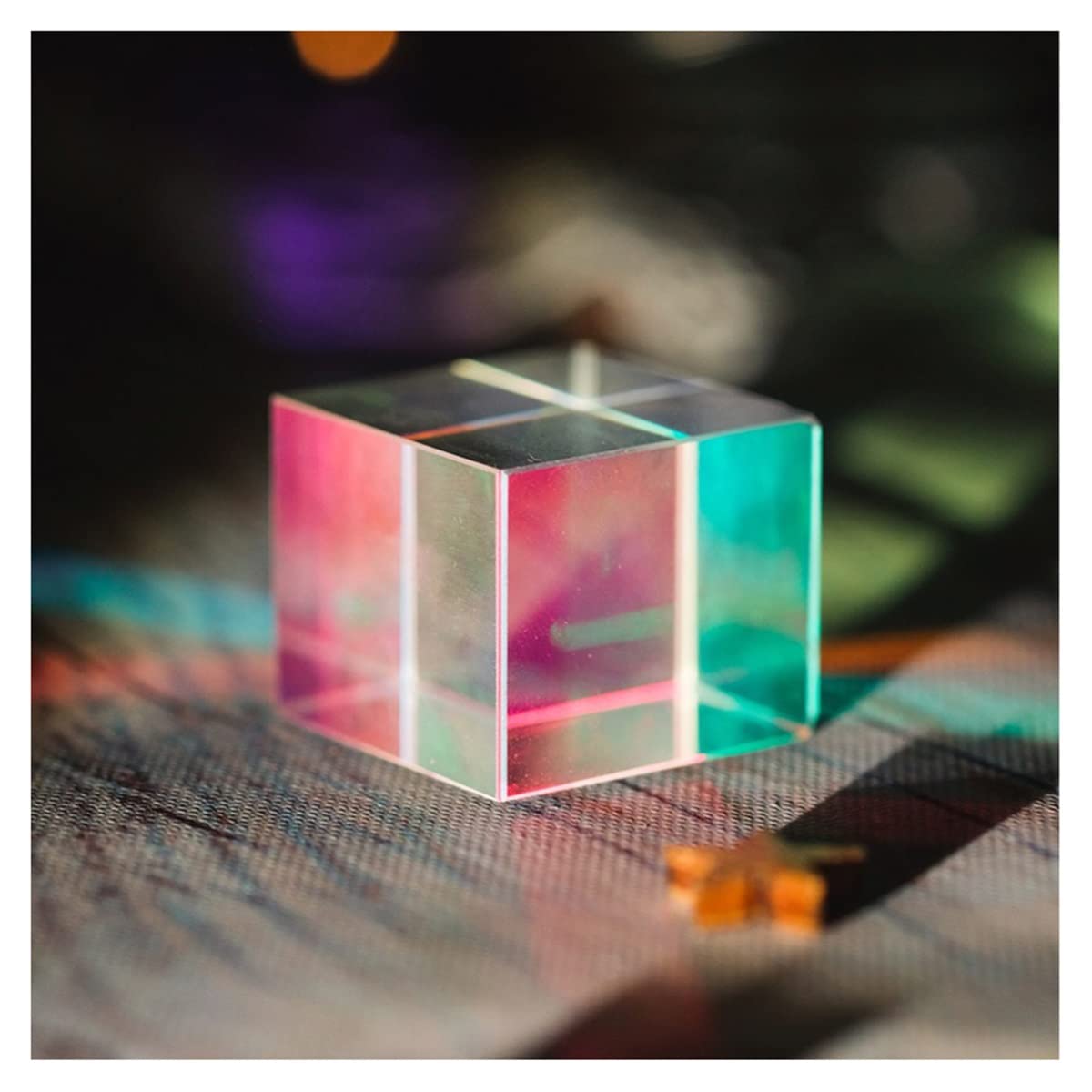 Prismen & Kaleidoskope Kristallprisma-optische ägyptische Wissenschafts-Verzierungen Optik-Kits für den naturwissenschaftlichen Unterri (Color : Cube Prism28X28X28MM)