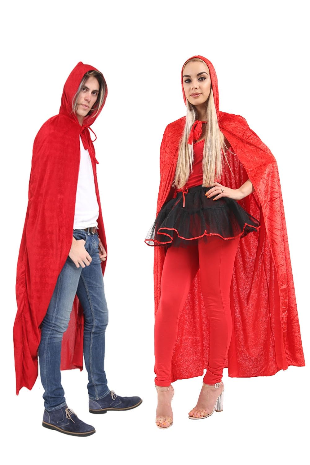 Cape à capuche velours rouge labreeze costume Halloween élégant - 2