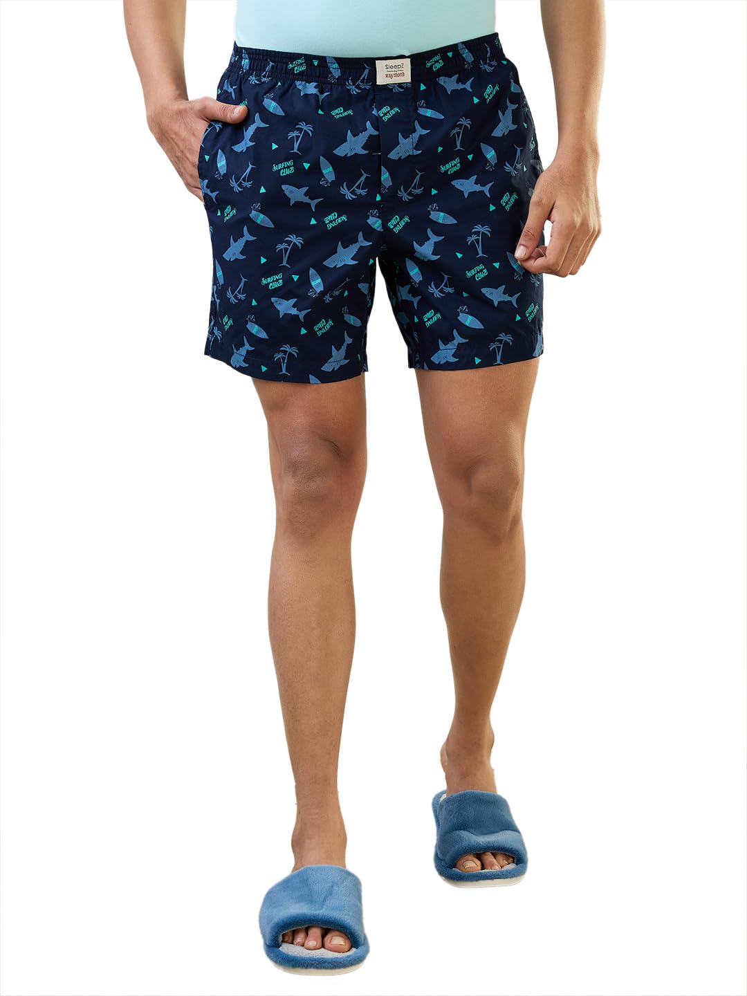 raymond Men Regular Fit Print Pattern Pure Cotton Flat Front Boxer-picture-12
