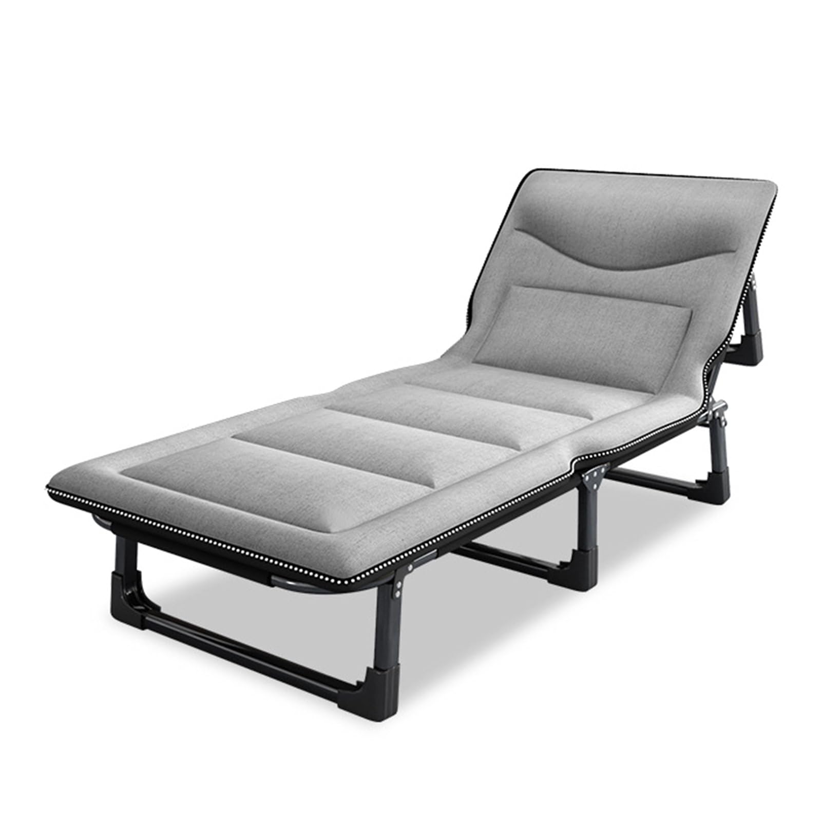 Faltende Campingbetten für Erwachsene mit weicher Matratze, Heavy Duty Robuste 29.5" Extra breite Lagerbett, Starke dickere Rohre Schlafbett im Freien Reisebüro