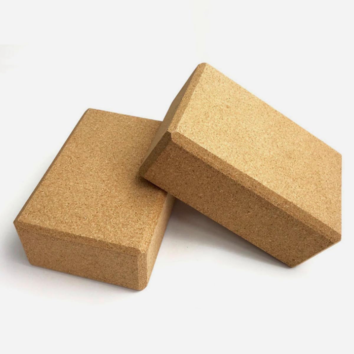 BESPORTBLE Yoga Block High-density Natural Cork Non-slip Yoga Training Brick Fitness Accessory for Beginners and Dance Workout 22x15x7.4cm