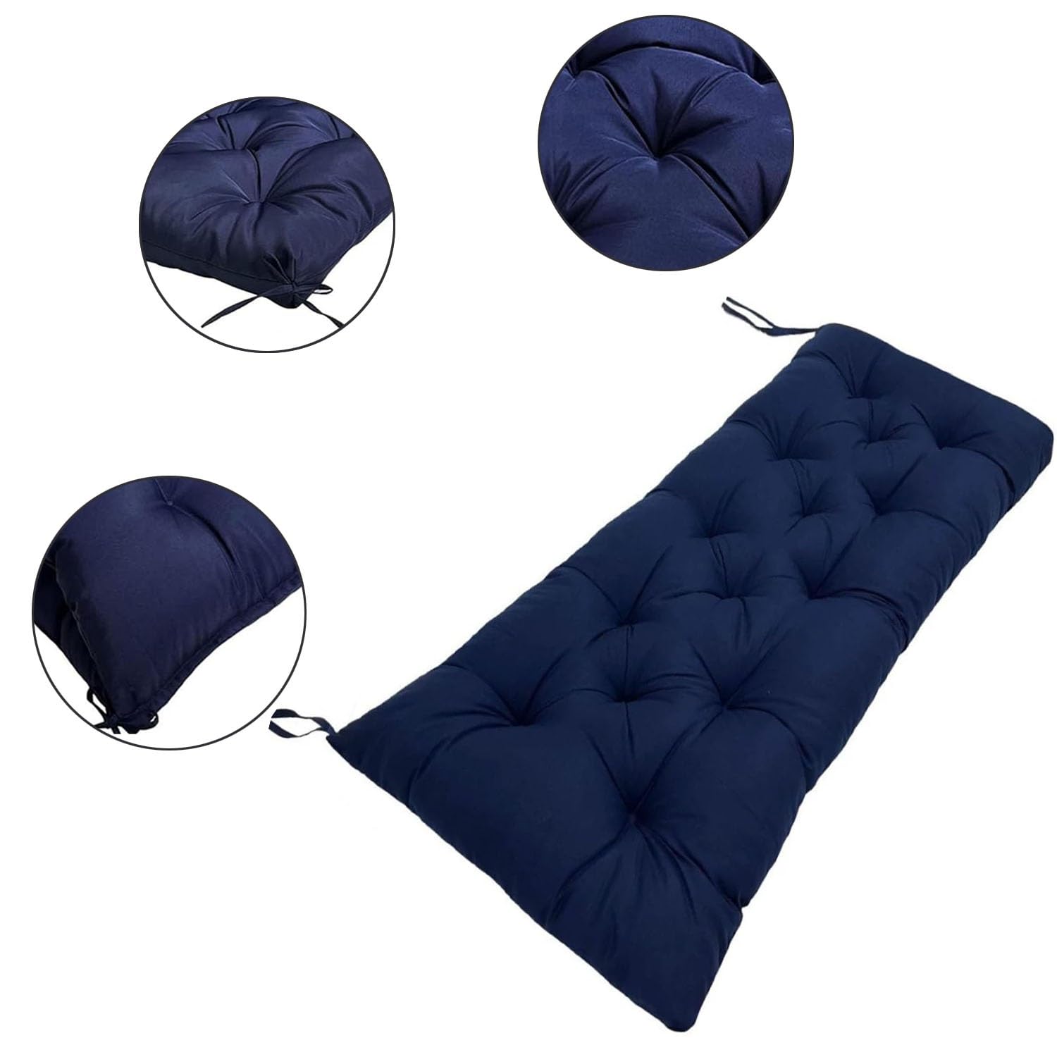 Cuscino per Panca 110x50cm, Morbido e Resistente, Adatto per Interno ed Esterno, Grigio Chiaro