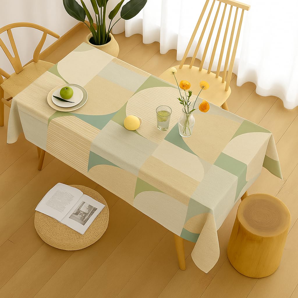 WWW.THROWPILLOW.IN Abstract Harmony Print Boho Printed Dining Table Cover Rectangle Shape 40"x 60", Anti Skid Table Cloth for 4 Feet Center Coffee Table |Living Room Diwali Decor-picture-41